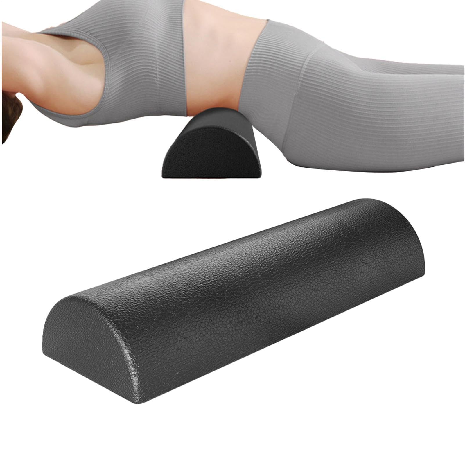 Half Round Foam Roller - 30CM Exercise Foam Roller for Yoga, Half Rollers Pilates, HalfRound Back RollerFoam, Yoga Column Rollers Massage Equipment, for Home Gym Studio Pilates Fitness Workout