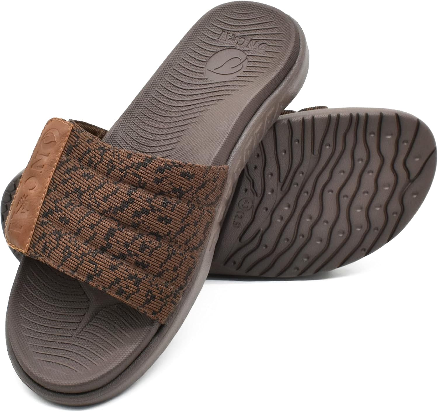 ONCAI Mens Sandals, Arch Support Sport Slides Open Toe Adjustable Straps Orthotic Cushioned Footbed for Plantar Fasciitis Rubber Soles Size 7.5-15 - Image 7