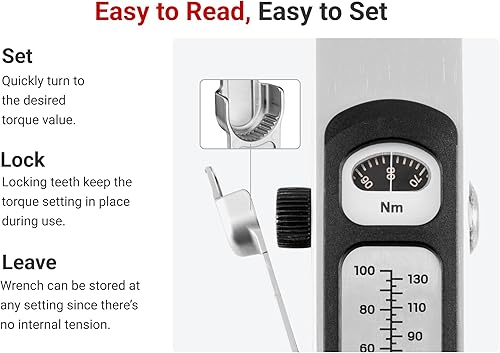 Miniatura 3 de TEKTON Llave dinamométrica de haz dividido de 12 pulgada 32 dientes 40-250 ft-lb  TRQ62203AMZ