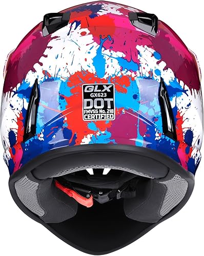 Miniatura 3 de GLX GX623 - Combo de casco de motocross y ATV para jóvenes, color graffiti, mediano - DOT