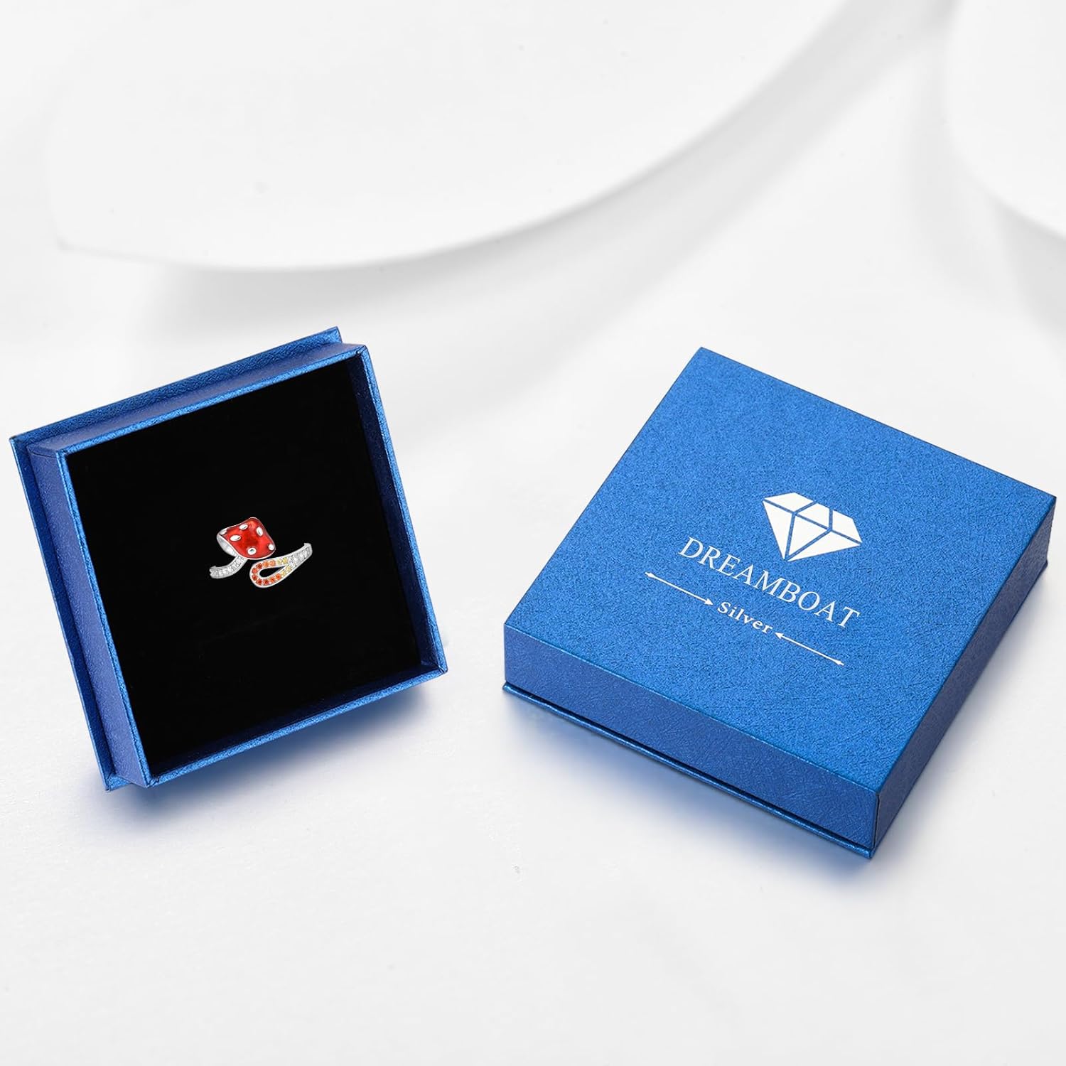 Dreamboat 925 Sterling Silver Ring for Women Adjustable Gold Plated Wedding Anniversary Birthday Valentines Engagements Jewelry Gifts for Mom Wife - Image 7