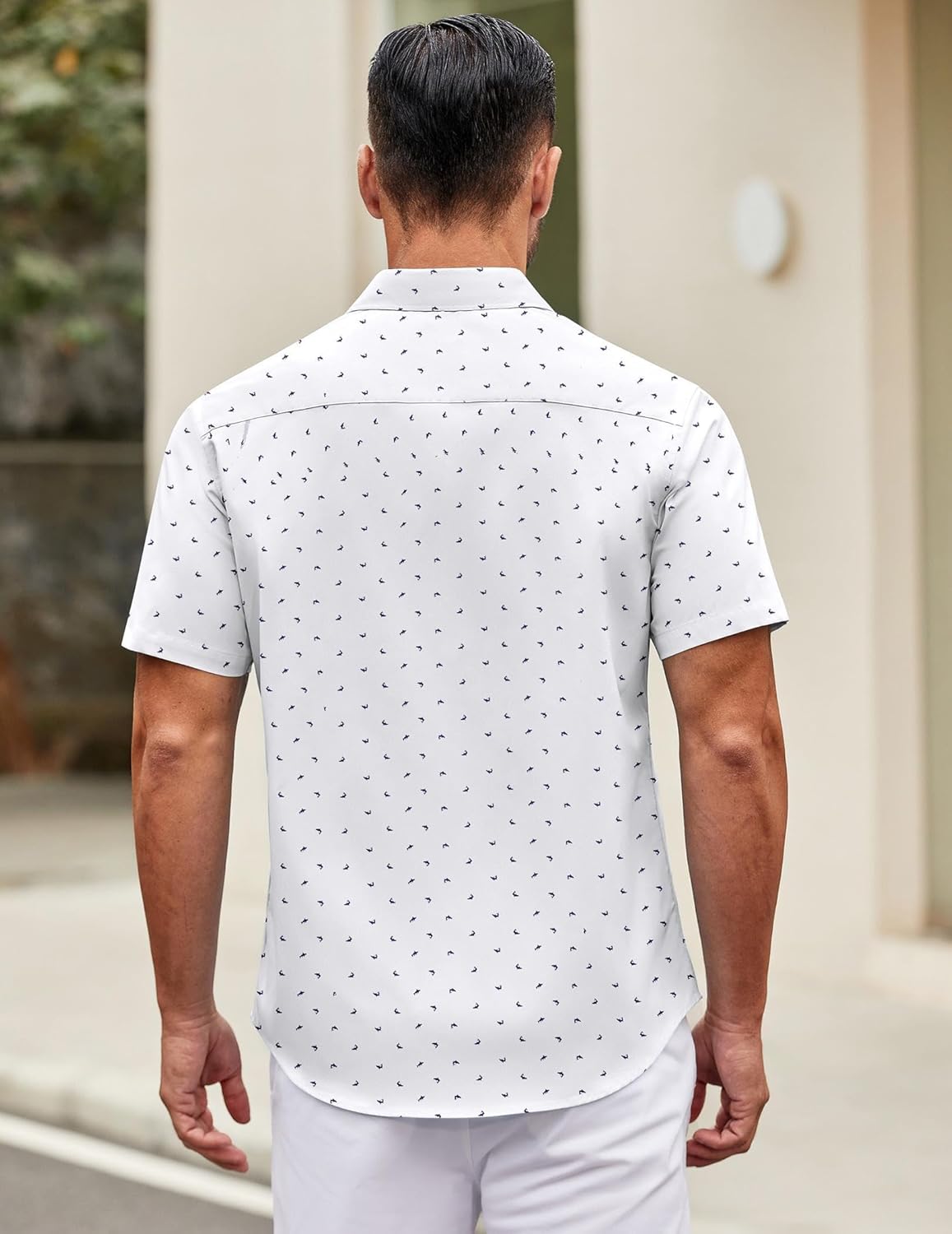 COOFANDY Mens Short Sleeve Casual Button Down Shirts Summer Untucked Dress Shirts with Pocket - Image 4