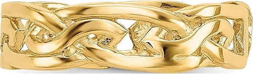 Miniatura 3 de Anillo de dedo del pie tejido de oro amarillo de 14 quilates - Jewelry By Sweet Pea, Metal