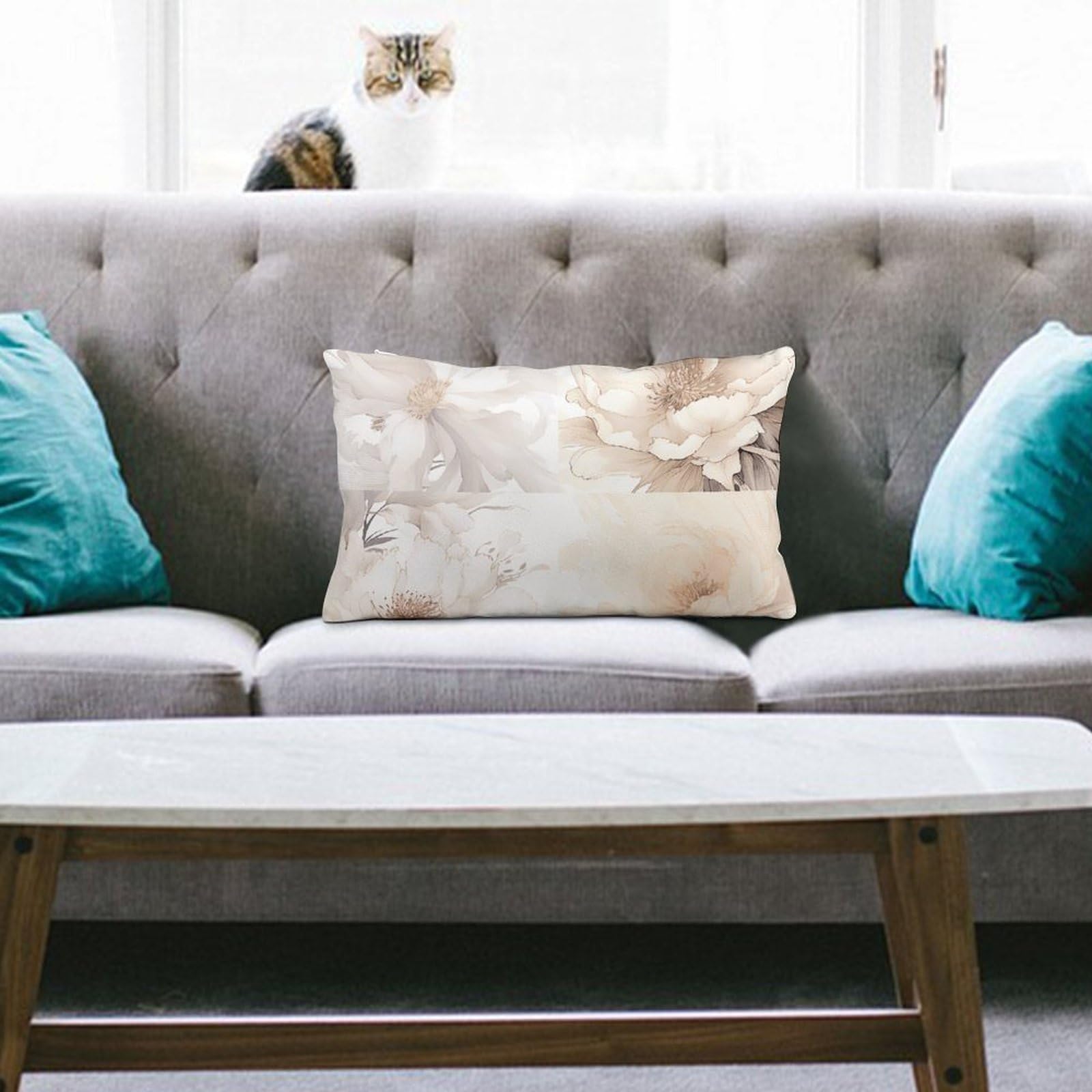 NTVOWPZO Decoration Throw Pillow Covers 8"x12" Pillowcases Covers Image Soft Pillowcases Modern Farmhouse Home Decor Sofa Cushions Covers for Couch Bed Living Room
