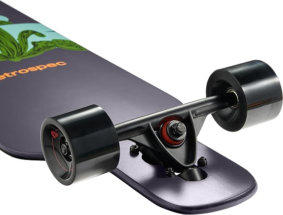 Retrospec Rift Drop-Through Longboard Skateboard Complete Canadian Maple Wood Cruiser w/Drop-Through Trucks for Commuting, Cruising, Carving & Downhill Riding