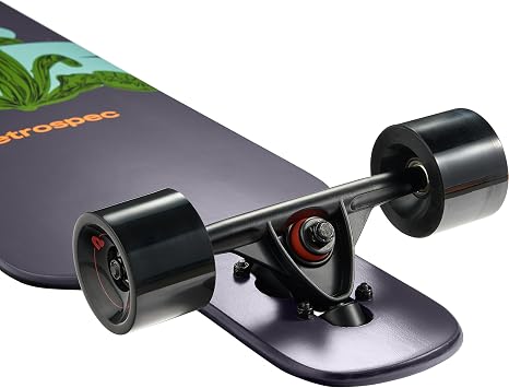 Retrospec Rift Drop-Through Longboard Skateboard Complete Canadian Maple Wood Cruiser w/Drop-Through Trucks for Commuting, Cruising, Carving & Downhill Riding