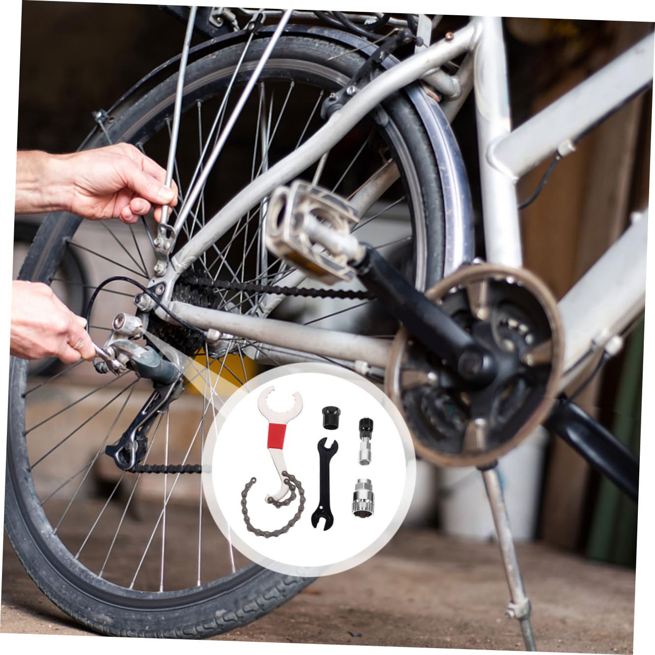 POPETPOP Herramientas de Reparación de Bicicletas Extractor de Bielas Extractor de Brazo de Biela para Bicicleta Dispositivo de Rueda Uso para Mantenimiento