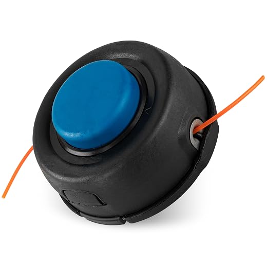 BlueStars T35 Trimmer Head - Compatible with Husqvarna 123L 225L 232L 322L 323L 324Lx 325L 325Lx 326L 525L 522L 525LS String Trimmer Weedeater Head Prewound with .095-Inch Line 537388101 (M10*1.25LH)