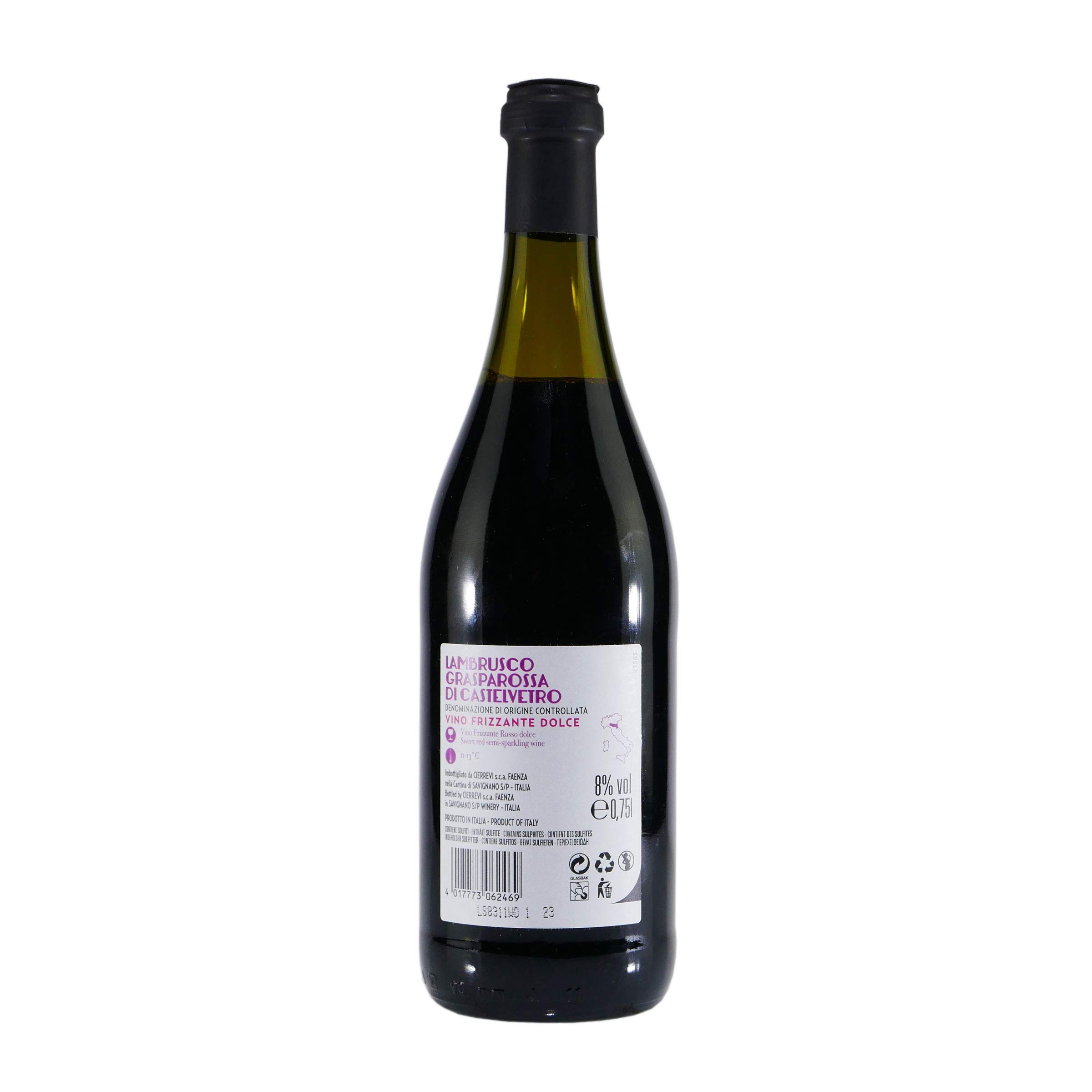 Lambrusco Grasparossa DOC - Perlwein lieblich