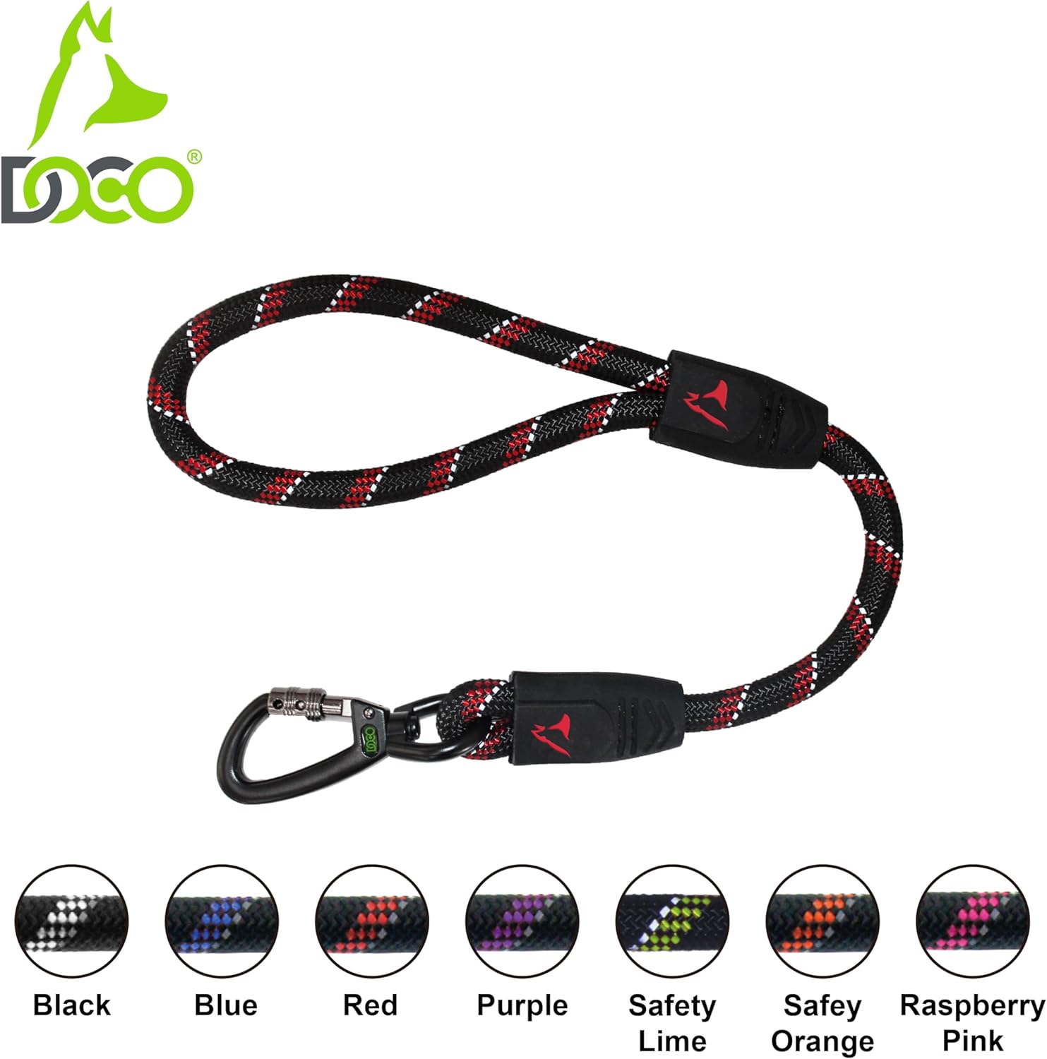 DOCO Dog Walking Essentials Bundle – Small Dog No-Pull Air Mesh Harness (Lime) + Reflective Rope Dog Leash 5FT (Purple) + Short Training Leash 20 in (Safety Lime)