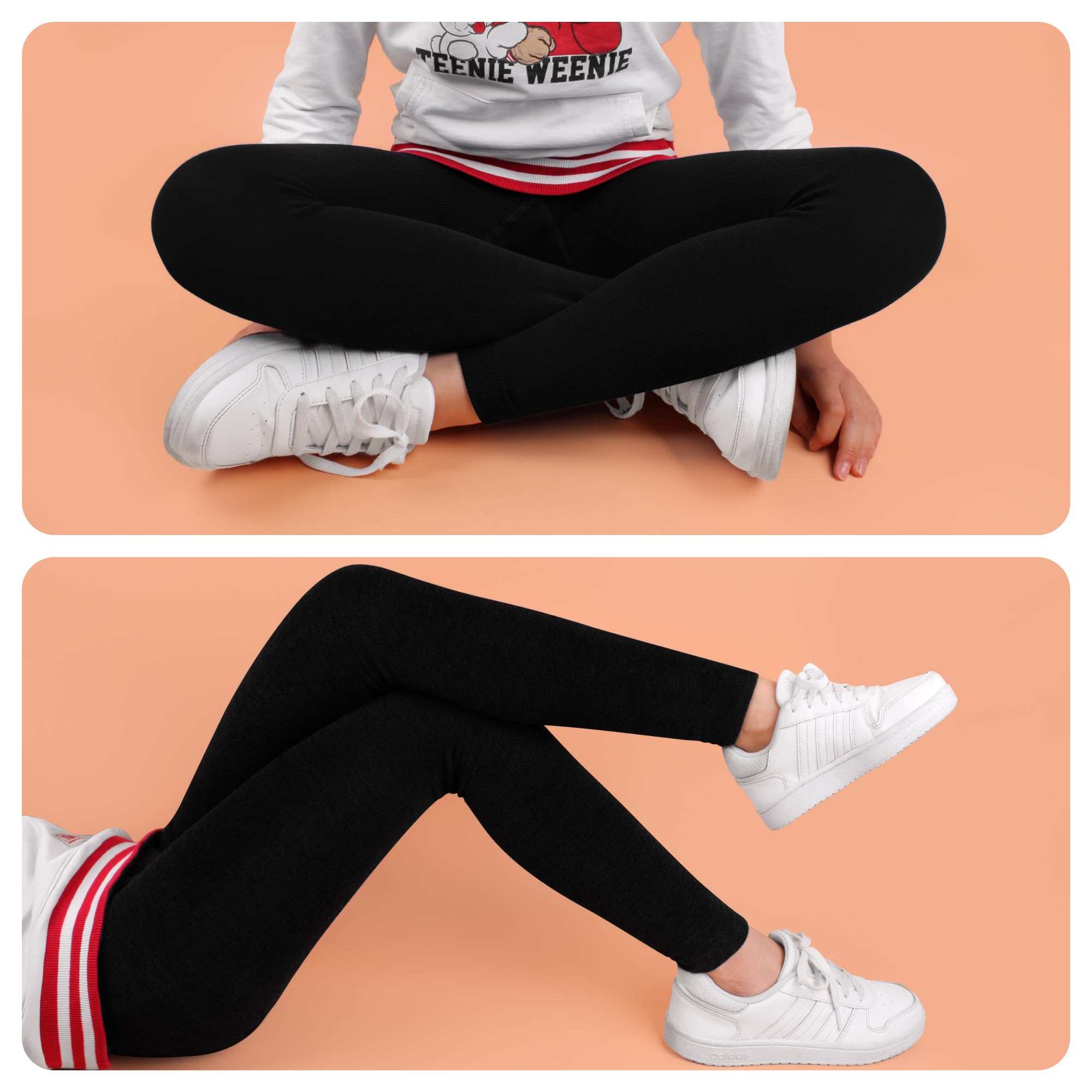 L&K-II Lot de 3 Leggings pour garçons Pantalons Enfants Automne Printemps Coton Longueur Cheville