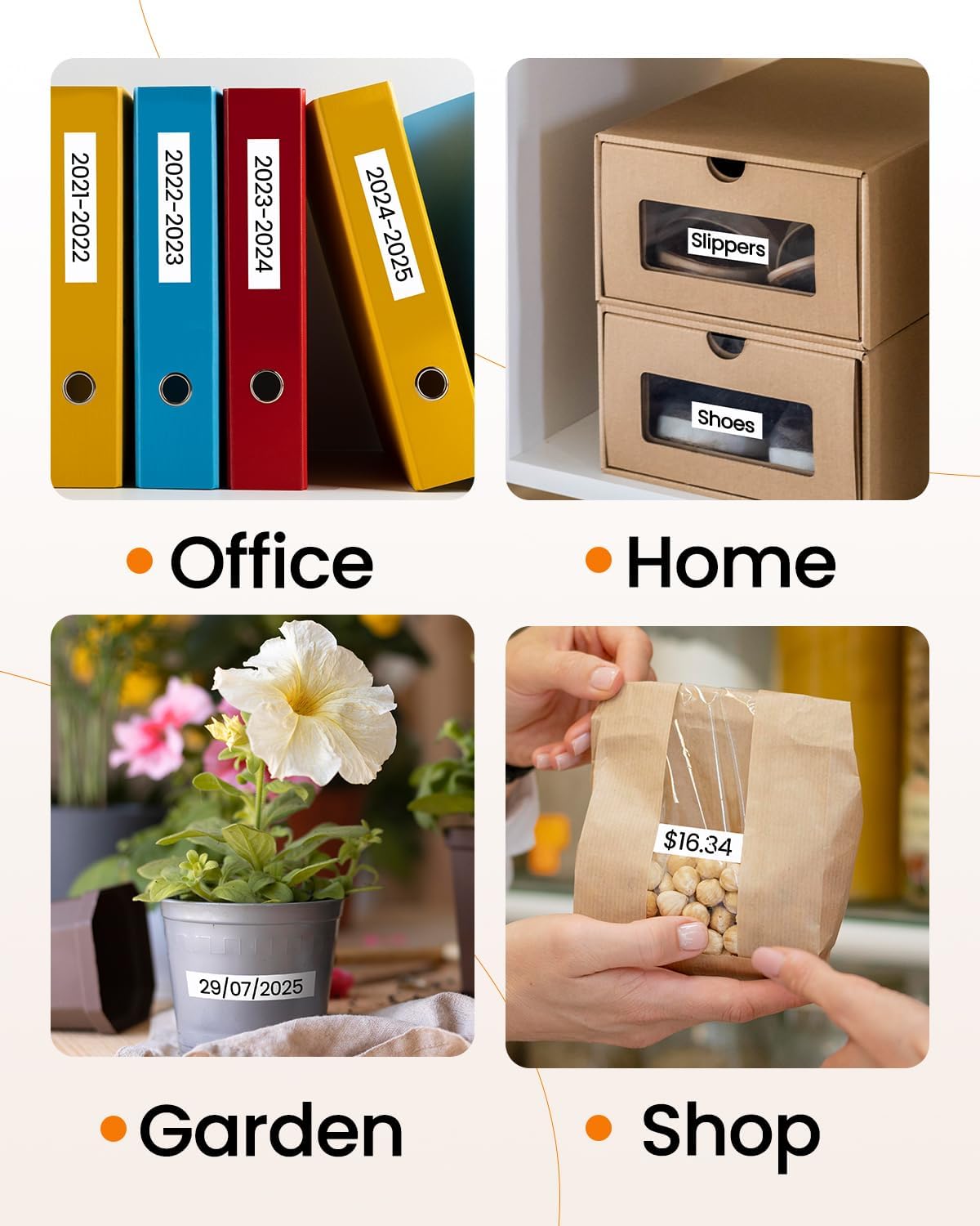 Oozmas Tz Tape 12mm 0.47 Inch Laminated White TZe-231 Replace for Brother P-Touch Label Tape TZe231 Ptouch Label Maker Refills Compatible PT-D210 H110 H111 1280 1290 1880 2040, Black on White, 4 Pack - Image 7