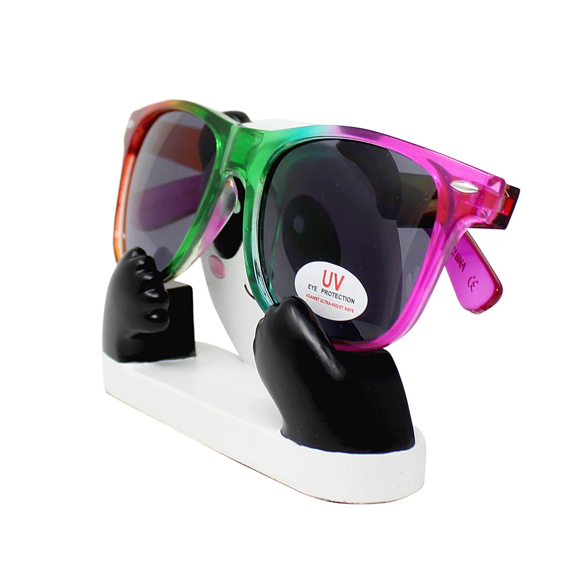 JewelryNanny - Soporte de gafas para niños y mujeres, para adultos, con seguridad para niños, gafas de lectura para adultos, como organizador para escritorio, mesita de noche - Panda