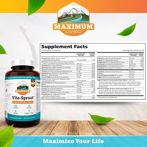 Miniatura 2 de Vita-Sprout Integral Multivitamínico & Phytonutrient Blend - 120 Cápsulas