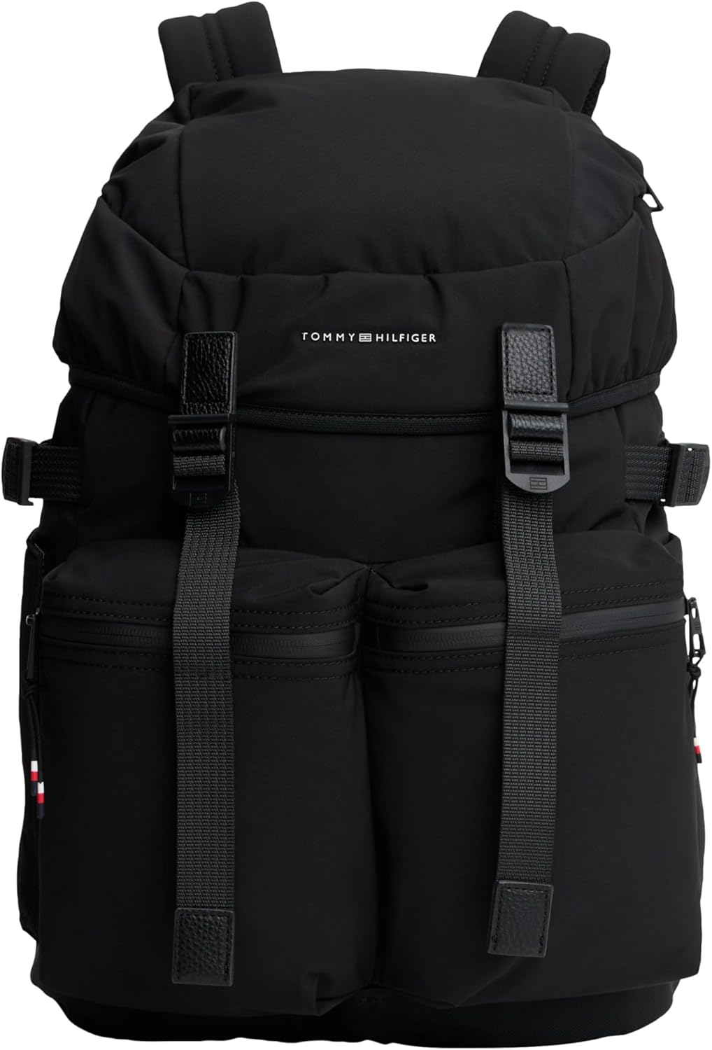 Tommy Hilfiger Mens Travel Flap Backpack,BLACK One Size