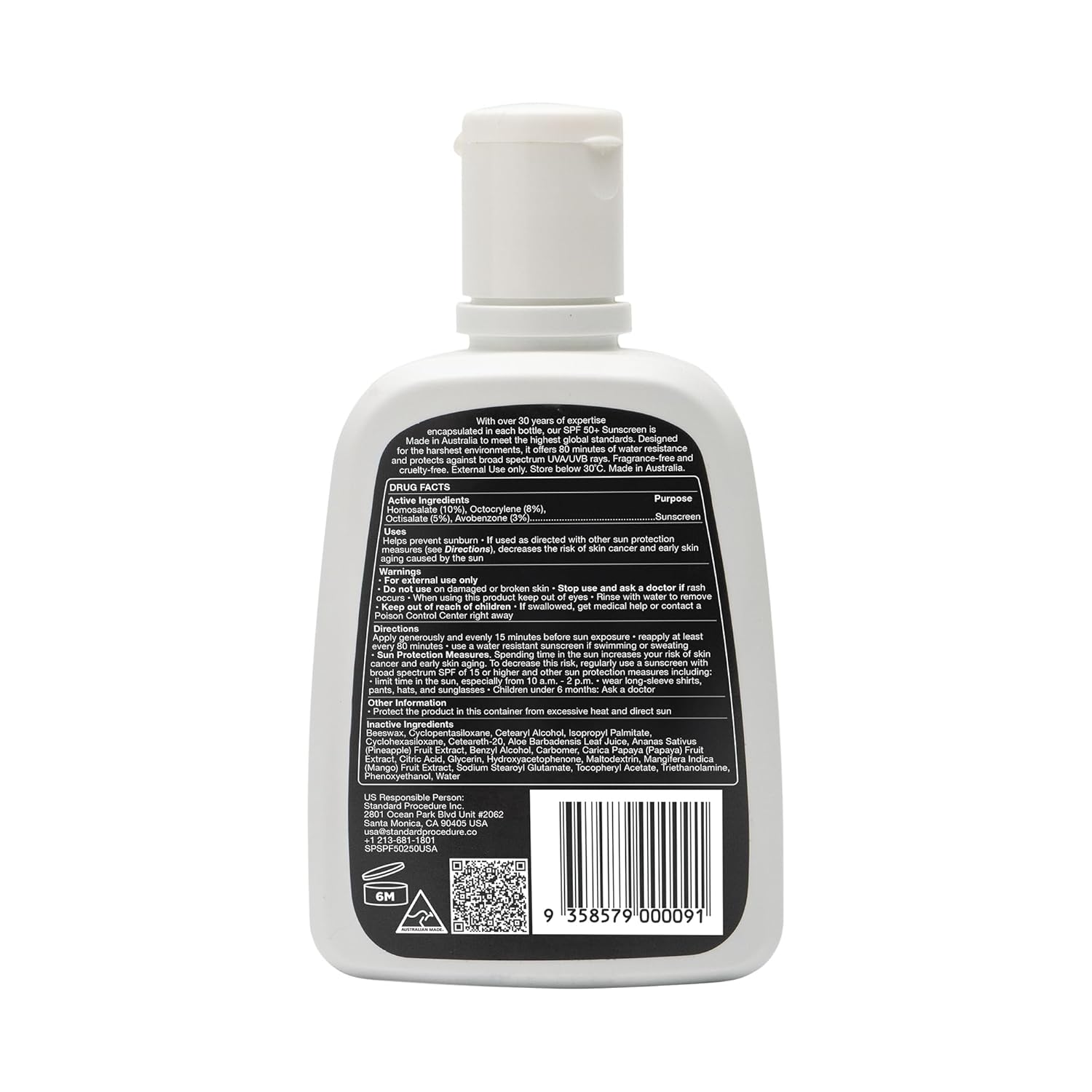 Standard Procedure. SPF 50+ Sunscreen, Broad Spectrum Face & Body Sunblock for Sun-Sensitive Skin, 4HR Water Resistant, Organic Formula, 8.5 oz - Image 5