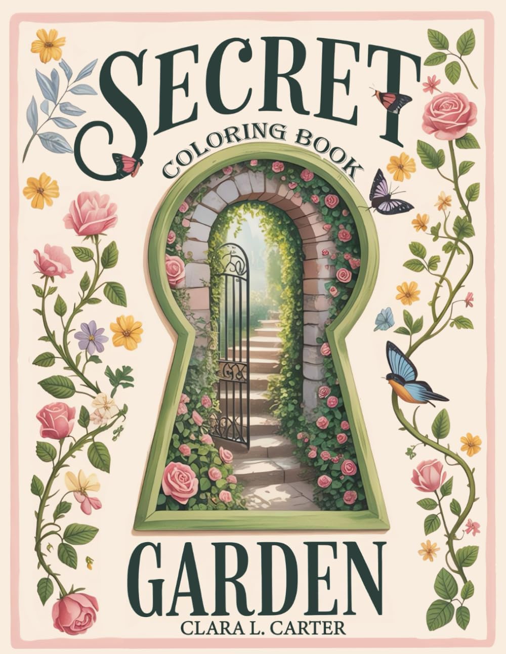 Secret Garden: Enchanted Coloring Book for Adults featuring Whimsical Nature Landscape | Relaxation and Stress Relief
