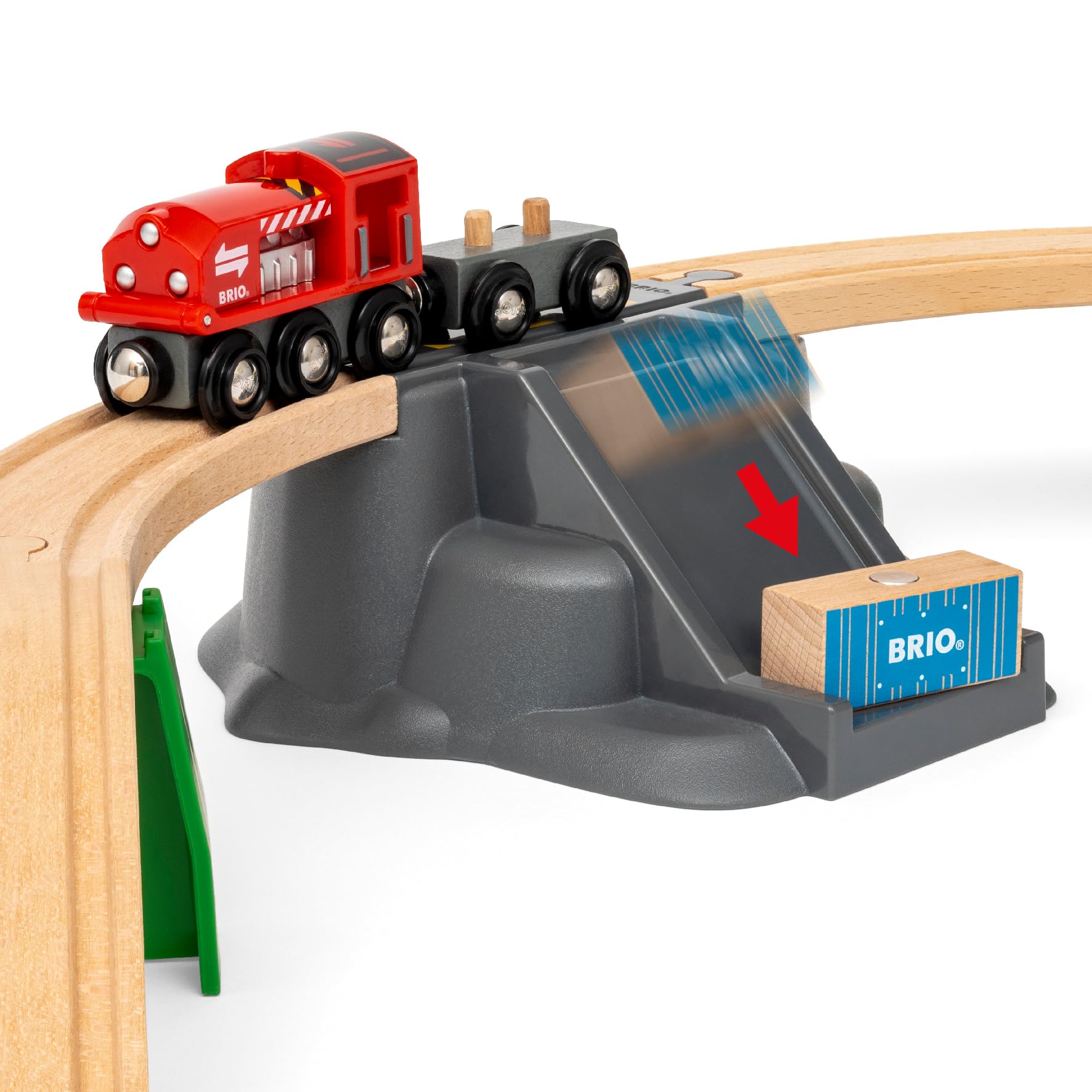 BRIO World – 36023 – Circuit Activités Cargo – Circuit de Train en Bois – 29 pièces avec Passage à Niveau et Grue pivotante – Enfants – Jouet Mixte à partir de 3 Ans