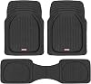 Alfombrillas para coche Motor Trend FlexTough, negras, para todo clima, impermeables, recortables, universales para automóviles, camionetas, SUV, accesorios 1