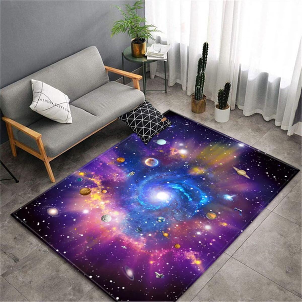 Tapis de salon lavable et résistant 60x90 pour décoration chambre fille