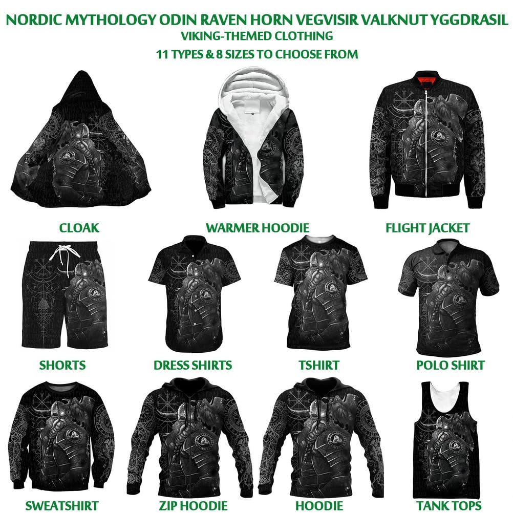 Odin bluza z kapturem, męska, rog, wegwizor, Yggdrasil, na lato, zimę, kostium Wikingów, Cosplay, kurtka lotnicza, 4XL