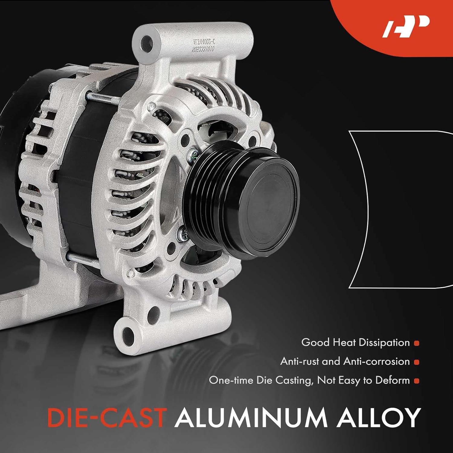 A-Premium Alternator Compatible with Infiniti FX45 2003-2008, Q45 2002-2005, V8 4.5L, 12V 110A 6-Groove Pulley Clockwise, Replace# 23100AR00A, 23100AR000