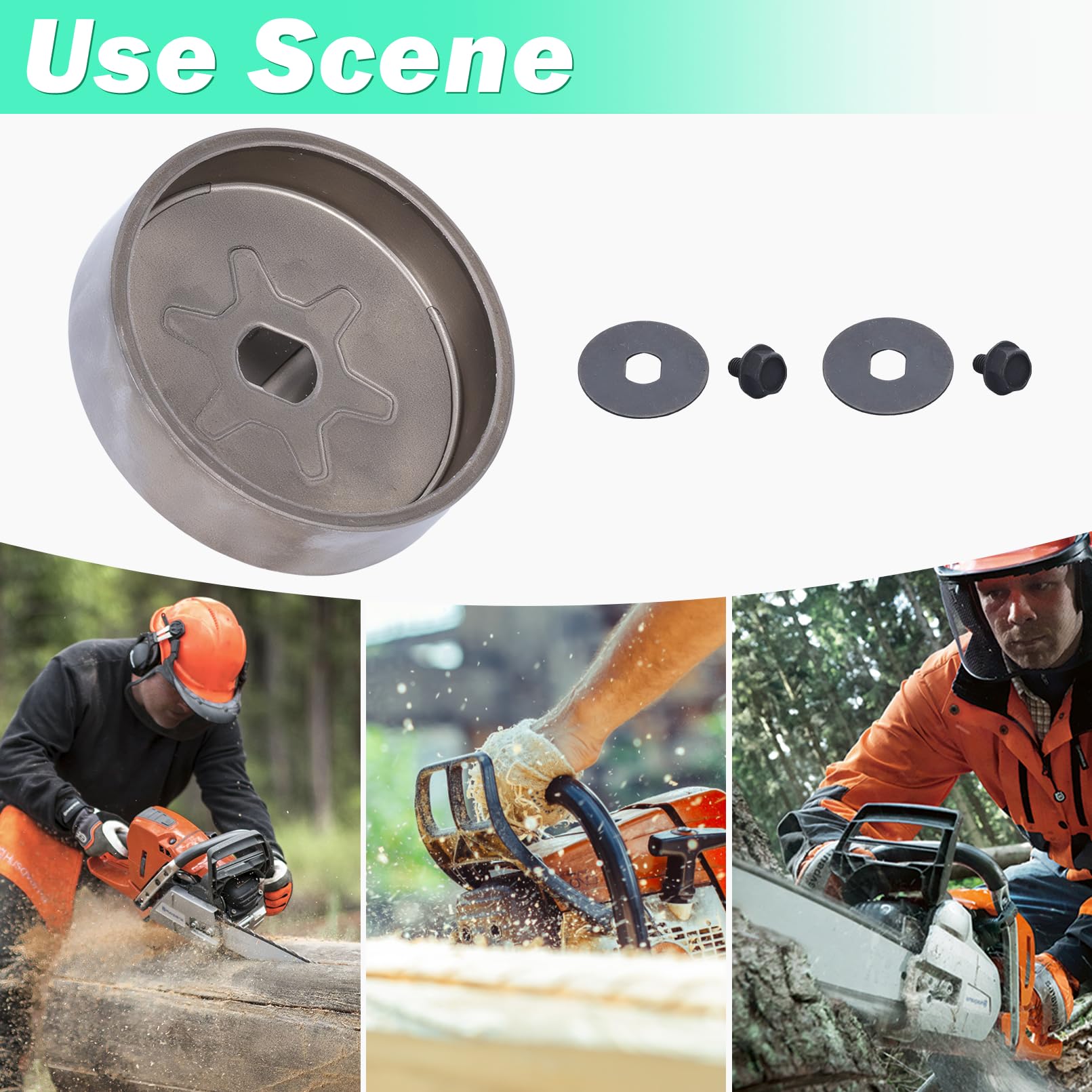 Adefol Piñón de accionamiento para Dewalt DCCS620B DCCS620P1 DCCS670X1 DCCS690B DCCS690H1 DCCS690M1 DCCS670B DCM575 DCM565 Motosierra, disco pasivo avcePerno y arandela, reemplazo 906182228