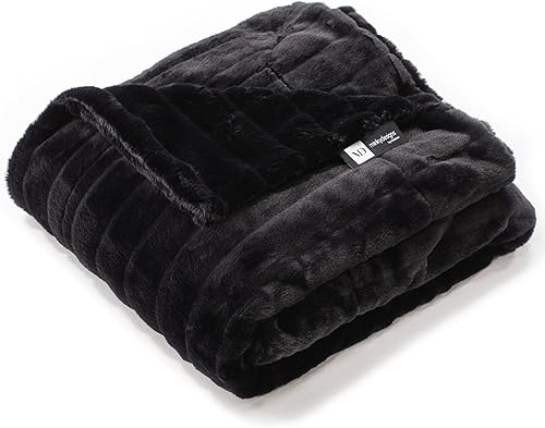Vista 13 de Minky Designs Arctic Lynx Minky Blanket – Manta ultrasuave de piel sintética para sofá, cama y hogar – Esponjosa, cálida y lujosa – Colección Posh