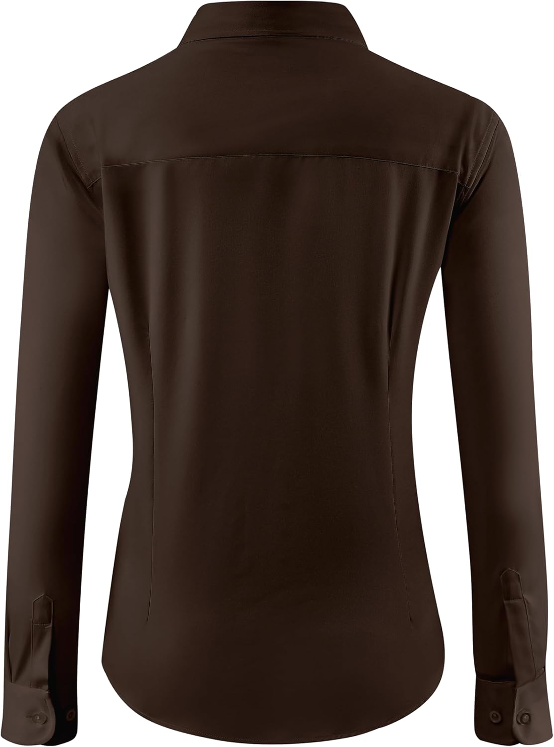 Soft Wrinkle-Free Women's Button Down Dress Shirts Solid Long Sleeve Work Blouses F... - Image 3