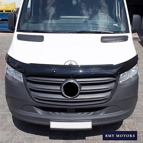 Miniatura 9 de BMY Deflector de capóprotector de insectos delantero compatible con Mercedes Sprinter W907 2019-2023 Protector de capó  Partículas e insectos