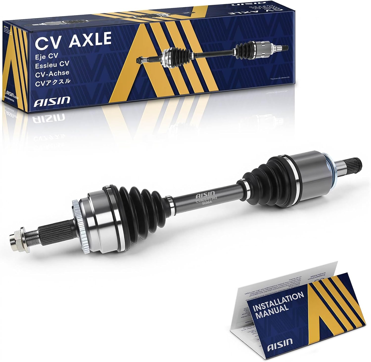 AISIN AFTERMARKET CVALR-01362 Front Driver CV Axle Shaft Assembly - Compatible with Land Rover LR4 2010-2013, LR3 2005-2009, Range Rover Sport 2006-2013