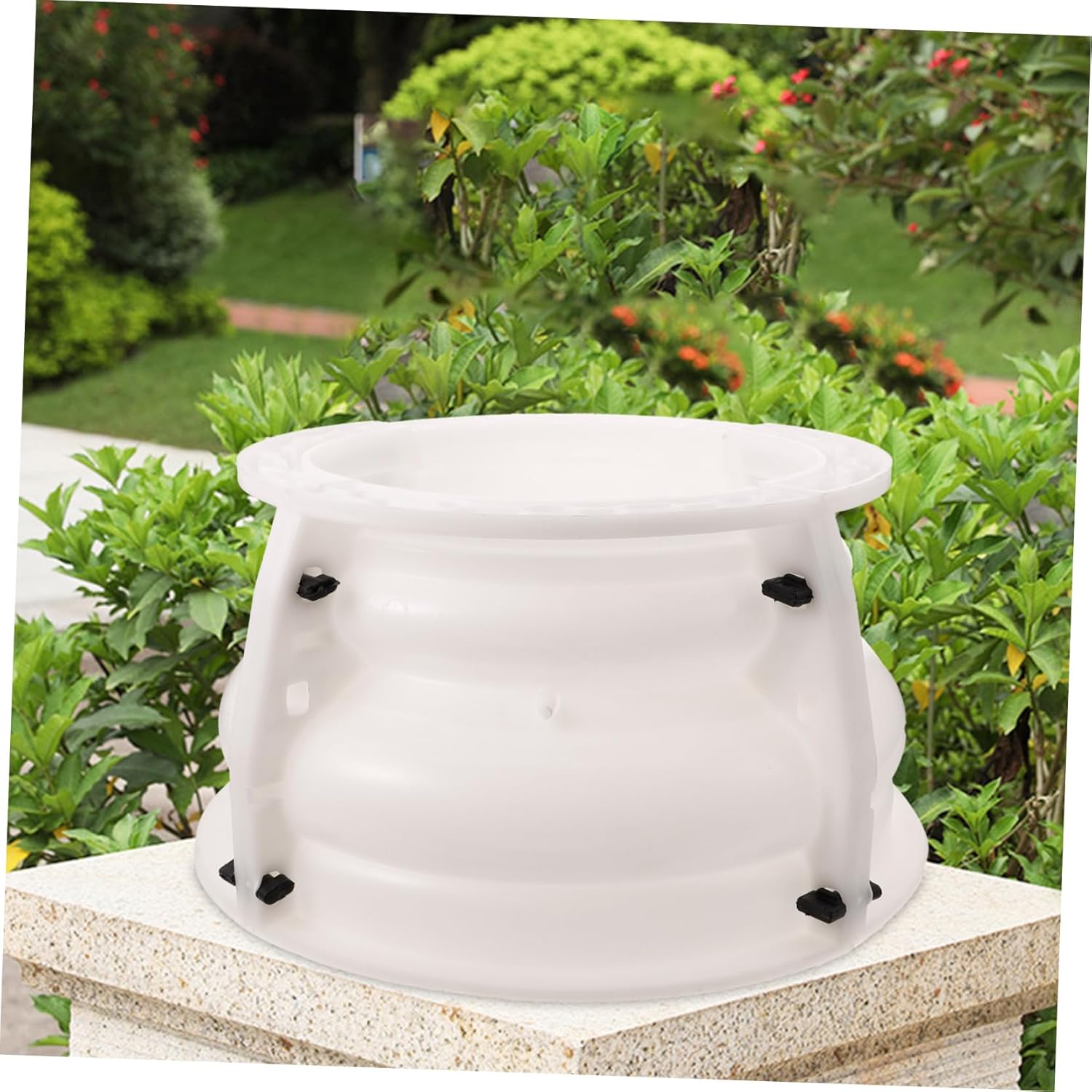 Mikikit Roman Column Top Mold for DIY Concrete Projects Rectangular and Round Shapes for Pillars Sturdy Plastic Mold for Garden Walkways and Decorative Columns