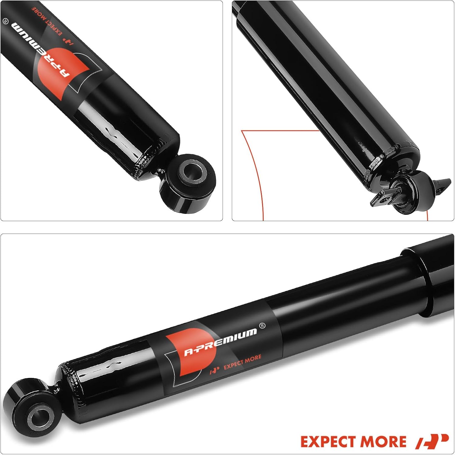 A-Premium Rear Pair (2) Shock Absorber Compatible with GMC Savana 3500 2003-2024, Savana 4500 2009-2022 & Chevrolet Express 3500 2003-2023, Express 4500 2009-2022, Drive and Passenger Side