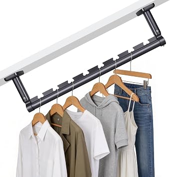 Angled Closet Rod, 23.6in Sloped Ceiling Closet Solutions for Angled Wall