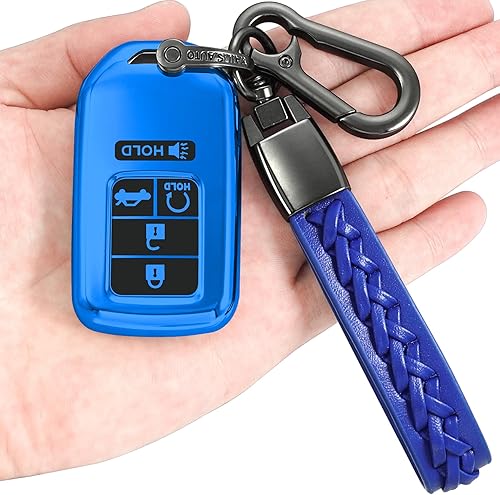 Kirsnda Funda para llavero Honda, con llavero, TPU suave para proteger la carcasa de la llave del automóvil, compatible con Civic Accord Pilot CR-V