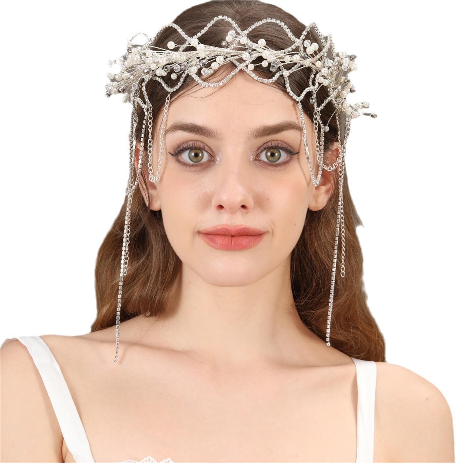 Accessorio per capelli alla moda per matrimonio, elegante fascia per capelli da sposa, accessorio alla moda per feste ed eventi, splendido gioiello alla moda