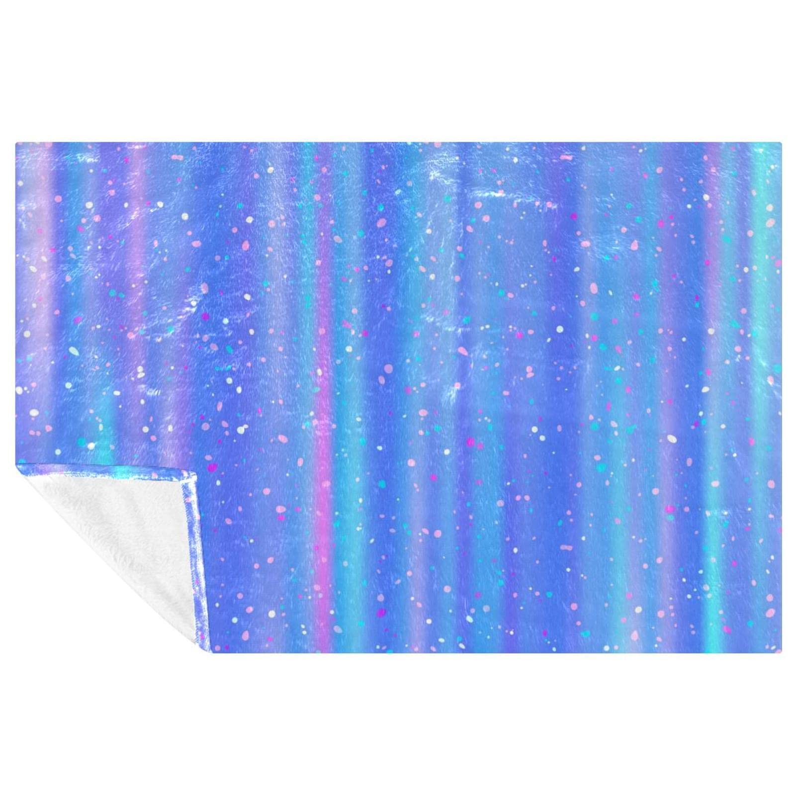 Couverture douce à pois et rayures 150x100 cm plaid design pour lit et canapé cocooning