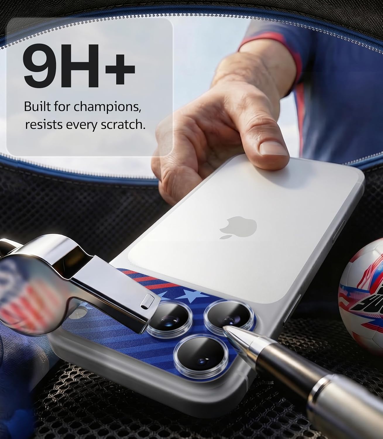 TORRAS Football Limited Edition for iPhone 17 Pro Max Camera Lens Protector, Ultra Clarity, Military-Grade 9H+ Aerospace Glass, Anti-Scratch, Ultimate Durability, Easy Installation, Starlight, 1 Pack
