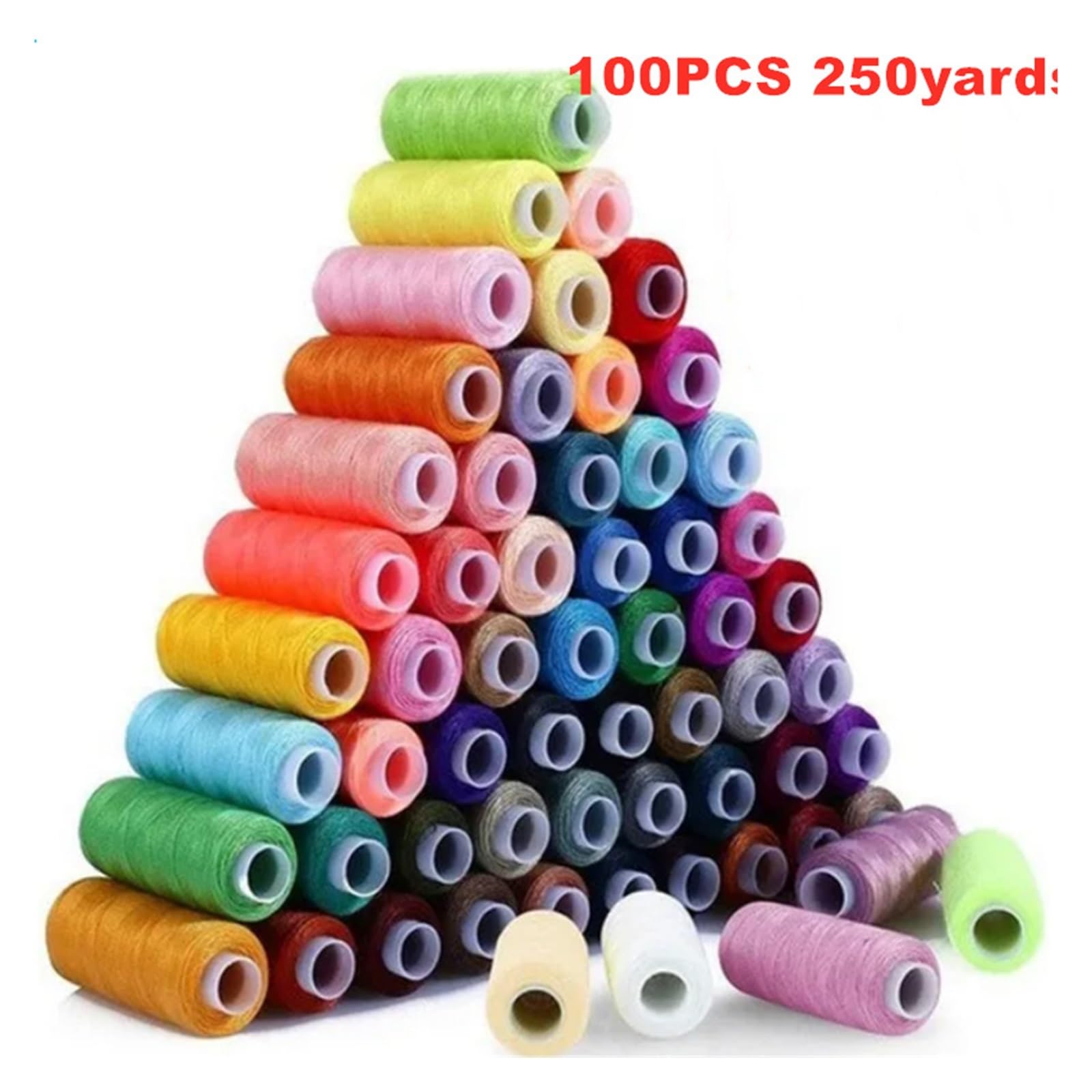 Amazon.co.jp: ミシン糸セット 100 色 250Yd 各スプールポリエステル糸 