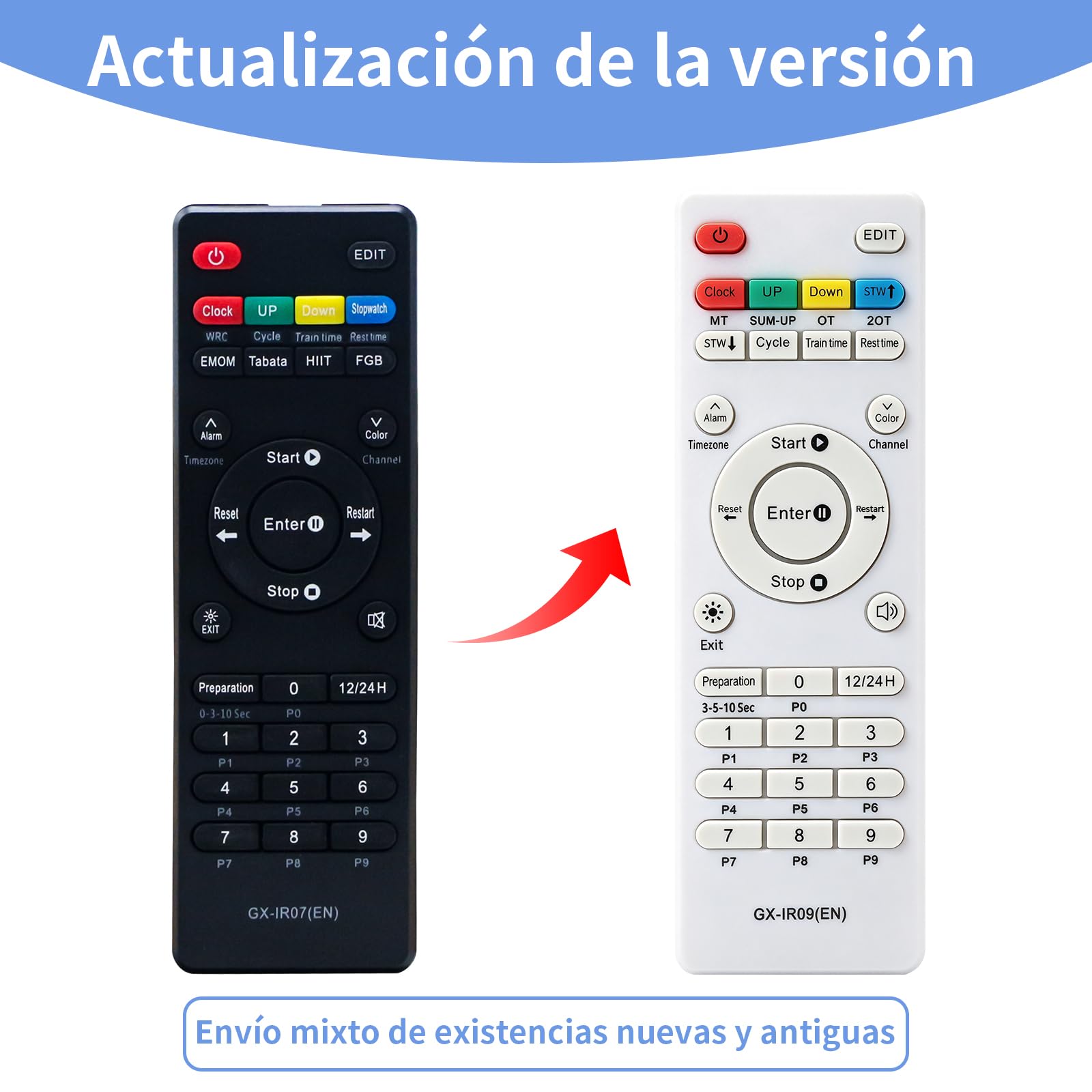 Gym Timer, Reloj de Pared Digital 12/24H con Botón de Inicio/Parada, Temporizador Digital con Mando a Distancia, Cronometros Deportivos con Soporte y Temporizador de Intervalos para Fitness