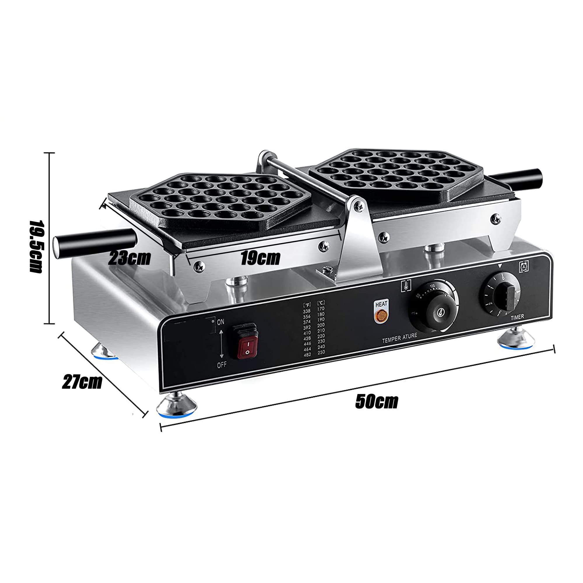 Máquina Para Hacer Gofres De Huevo Eléctrica, Máquina Para Hacer Gofres De Burbujas Comercial De 1500 W Con Temporizador De 0 A 5 Minutos, Máquina Para Hacer Hojaldres De Huevo De Hong Kong, Máquina