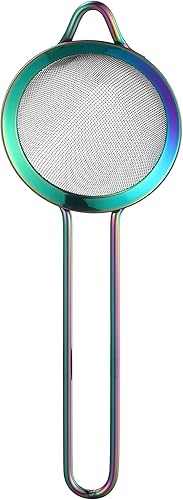 Miniatura 3 de Colador de cóctel de malla fina, acero inoxidable, mango largo, juego de 2 (arco iris, juego de 2)