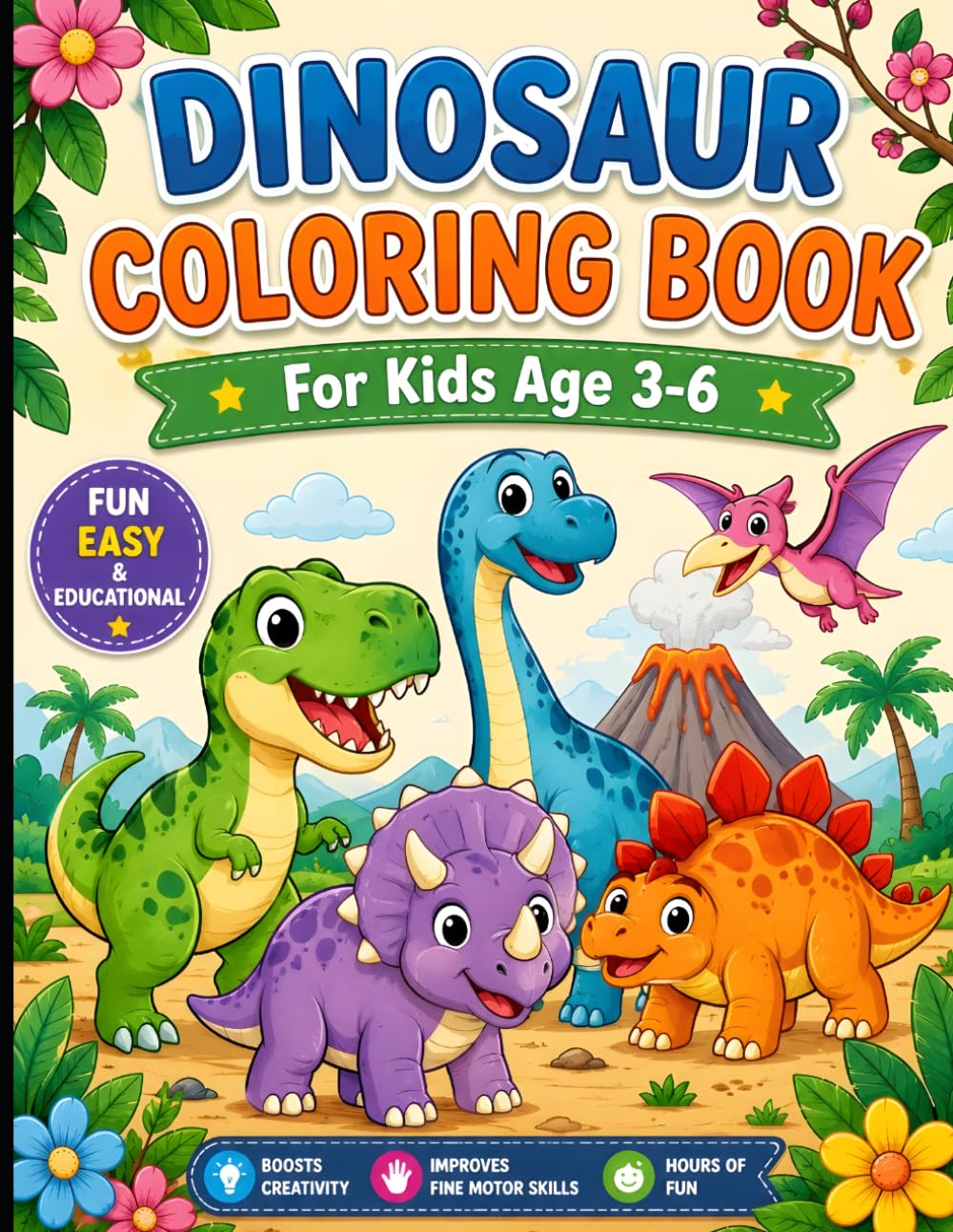 Cute Animal Coloring Book for Kids Ages 3-6: Fun and Easy Animal Coloring Pages for Toddlers and Preschool Kids | Adorable Zoo, Farm, Jungle, and Baby Animals for Early Learning and Creativity