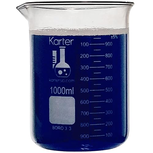 Vaso de precipitados de 338fl oz grifo de forma baja vidrio boro 33 doble escala graduado Karter Scientific 213D27 individual Vaso de precipitados de 338fl oz grifo de forma baja vidrio boro 33 doble escala graduado Karter Scientific 213D27 individual
