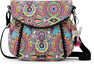 Crossbody Bag in Eco-Twill, Multifunctional Purse with Adjustable Strap & Zipper Pockets