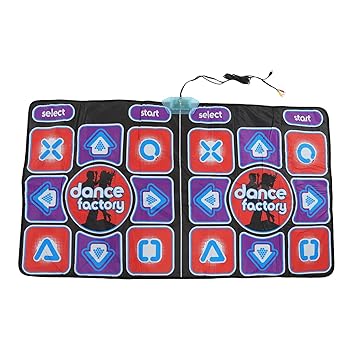 Exercise Fitness Dance Pad Game for TV, Double Dancing Game for Kids and Adults Musical Electronic Double User Rhythm Portable Electric Dance Floor Mat Birthday Gift