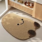 Ankah Delicious Bath Mat, Tasty Food Shape Bathroom Rug, Soft and Comfortable, High Absorbent, Fast Dry, Non-Slip, Easy to Care, Bathroom Home Decor Accessories, 19.7" x 31.5", Burger Dog