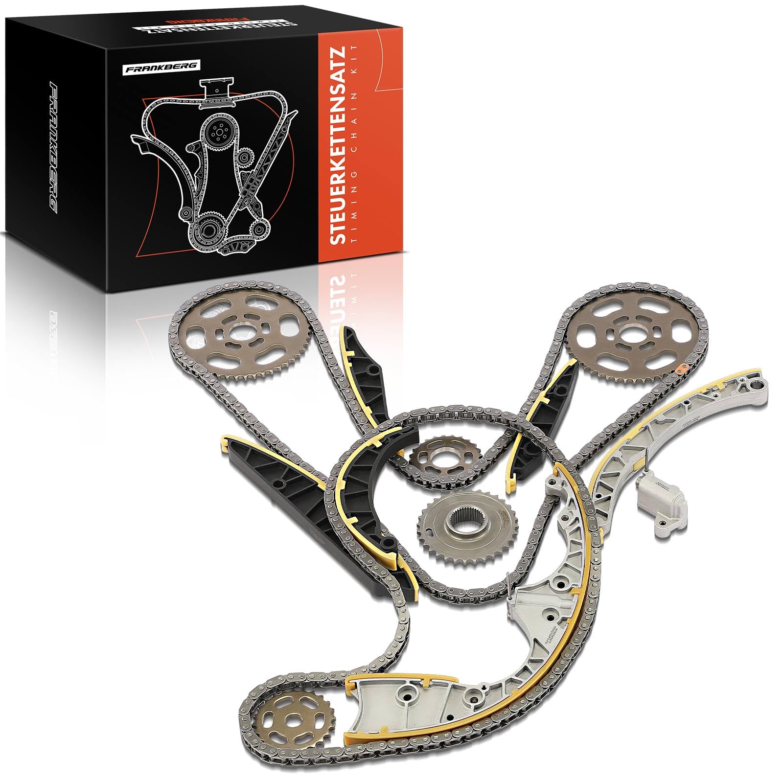 Frankberg Kit de cadena de distribución 059103333F | Compatible con: T.o.u.a.r.e.g 7P5 7P6, A8 4H2 4H8 4HC 4HL, A6 4G2 4GC, A4 Allroad 8KH, A5 Sportback 8TA