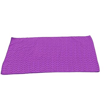 Yoga Mat Towel, Exercise Mat Towel Professional Seamless Manufacturing Technology Micro Fiber Material for Mountain Yoga for Outdoor Yoga(Purple)