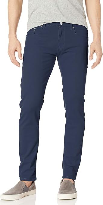 WT02 Mens Basic Color Twill Stretchable Skinny Pants